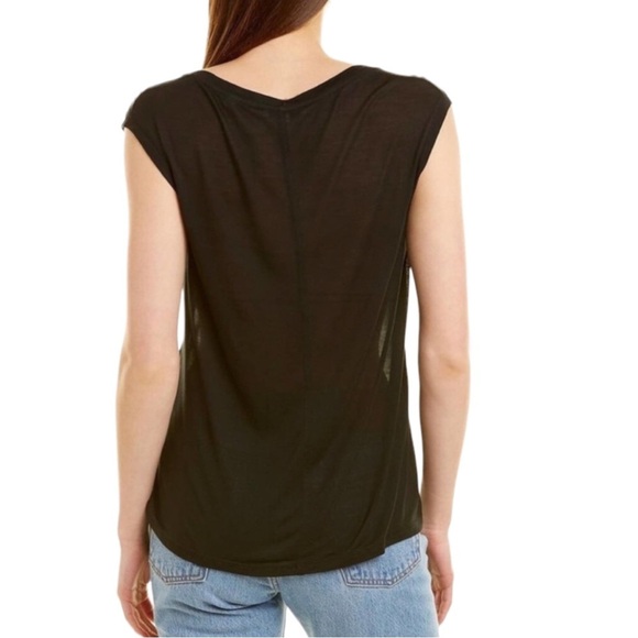 NEW Vince Black Scoop Neck Modal Muscle Tee - Picture 3 of 9
